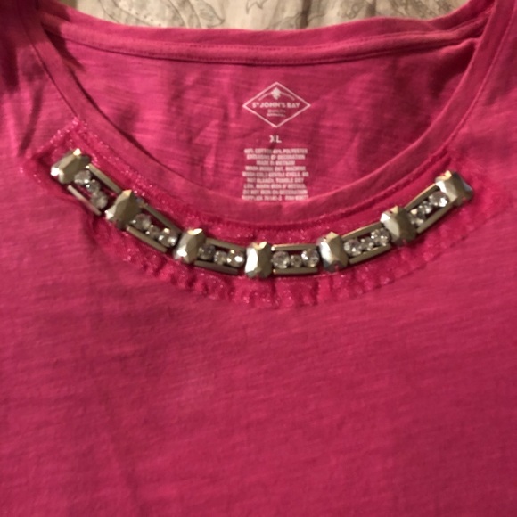 Pink St. John Bay Fancy Tee - Picture 2 of 6